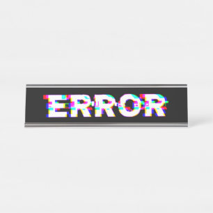 Glitched Desk Name-Bord Bureau Naambordje