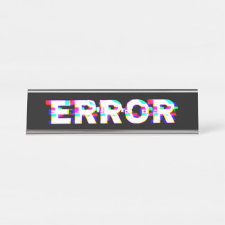 Glitched Desk Name-Bord Bureau Naambordje
