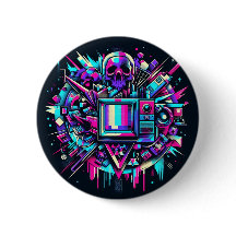 Glitched Out Skull - SMPTE