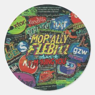 GLITCHED REALITY PATCH - Multiverse Malfunction Ronde Sticker