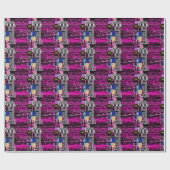 Glitched Retro VHS scherm stijl Cadeaupapier (Vlak)