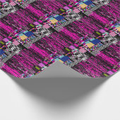 Glitched Retro VHS scherm stijl Cadeaupapier (Hoek)