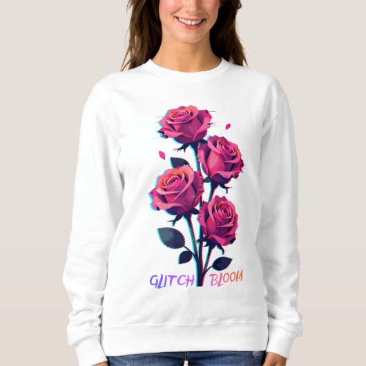 Glitched Roses Grow Louder Trui (Voorkant)