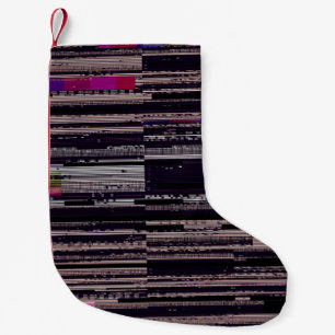 Glitched TV scherm met gebroken pixels. Abstracte  Kleine Kerstsok