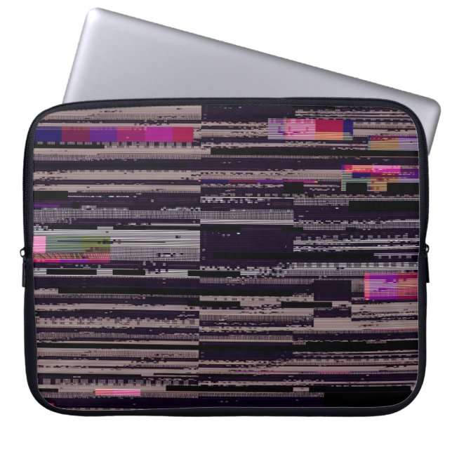 Glitched TV scherm met gebroken pixels. Abstracte  Laptop Sleeve (Voorkant)