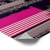 Glitched TV scherm met gebroken pixels. Abstracte  Poster (Hoek)