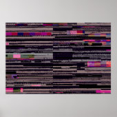 Glitched TV scherm met gebroken pixels. Abstracte  Poster (Voorkant)