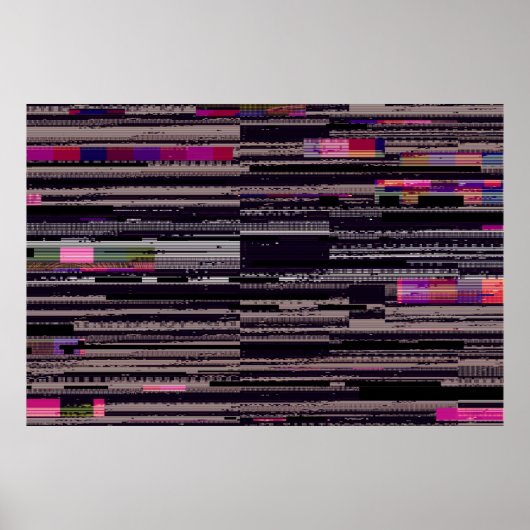 Glitched TV scherm met gebroken pixels. Abstracte  Poster (Voorkant)