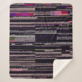 Glitched TV scherm met gebroken pixels. Abstracte  Sherpa Deken (Voorkant)