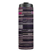 Glitched TV scherm met gebroken pixels. Abstracte  Thermosbeker (Voorkant)