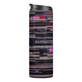 Glitched TV scherm met gebroken pixels. Abstracte  Thermosbeker (Geroteerd rechts)