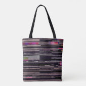 Glitched TV scherm met gebroken pixels. Abstracte  Tote Bag (Achterkant)