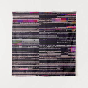 Glitched TV scherm met gebroken pixels. Abstracte  Wandkleed