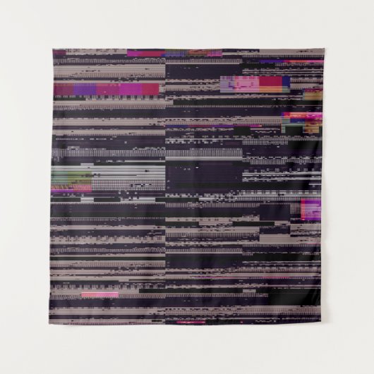 Glitched TV scherm met gebroken pixels. Abstracte  Wandkleed (Voorkant)