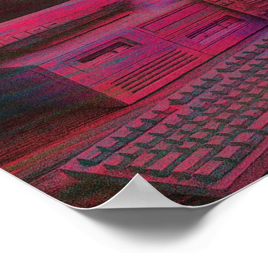 Glitchende Terminal | Vaporwave Techcore Poster (Hoek)