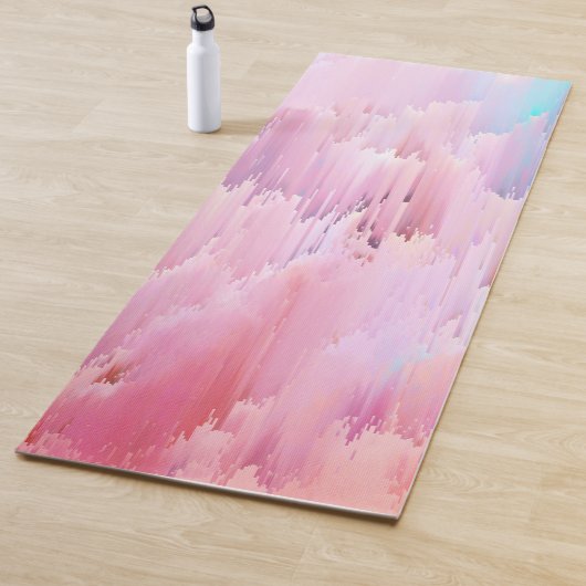 Glitches van de pastelkleur yogamat (In situ)