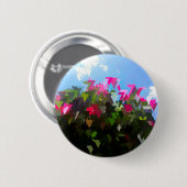 Glitchin' Flowers Ronde Button 5,7 Cm (Voorkant /achterkant)