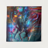 Glitching Creature Emerging from TV-scherm Wandkleed (Voorkant (horizontaal))