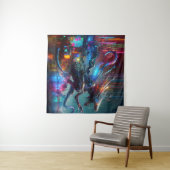 Glitching Creature Emerging from TV-scherm Wandkleed (In Situ (horizontaal))