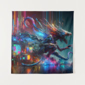 Glitching Creature Emerging from TV-scherm Wandkleed (Voorkant)