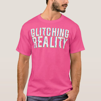 Glitching Realiteit 3D Effect Optische Illusie T-shirt