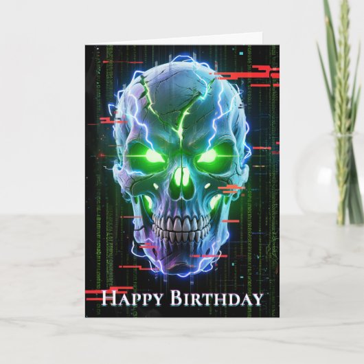 Glitching Skull of Neon Fury Kaart (Voorkant)