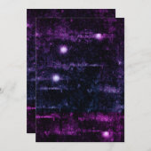 Glitchy Grunge Cyberpunk Blank Invitation Kaart (Voorkant / Achterkant)