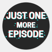 Glitchy Nog Aflevering Ronde Sticker (Voorkant)