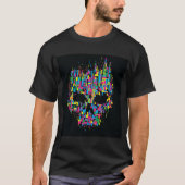 glitchy-schedel t-shirt (Voorkant)