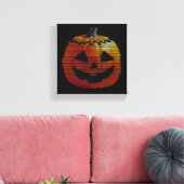 Glitchy tv-pompoen canvas afdruk (Insitu (Woonkamer))