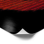 Glitchy tv-pompoen perfect poster (Hoek)