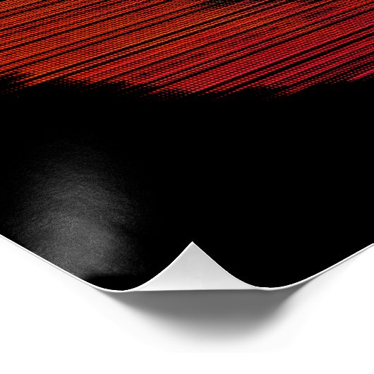 Glitchy tv-pompoen perfect poster (Hoek)