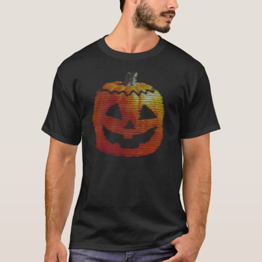 Glitchy tv-pompoen t-shirt (Voorkant)