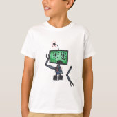 Glitchy van de robot t-shirt (Voorkant)