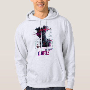 Glitchy Vibes - Futuristische digitale kunsthoodie Hoodie