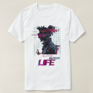 Glitchy Vibes T-Shirt - Vet en Vervormd Ontwerp