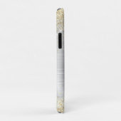 Gliter van smeedbaar metaal zilvergoud Case-Mate iPhone case (Achterkant/rechts)