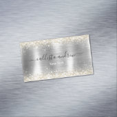 Gliter van smeedbaar metaal zilvergoud magnetisch visitekaartje (Voorbeeld)