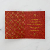 Glitskerstmis Feestdagen Kaart (Binnen)