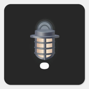 Glitsmeubelen aluminium wandlamp vierkante sticker