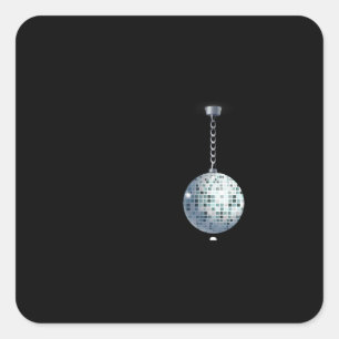 Glitsmeubelen kantelen, deco disco bal vierkante sticker