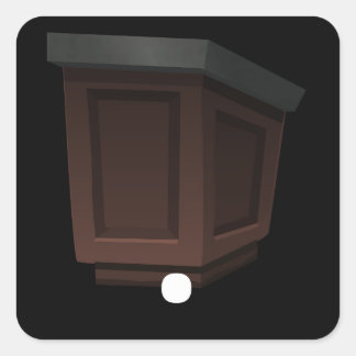 Glitsmeubelen roomdeco houten podium vierkante sticker