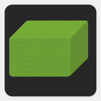 Glitsmeubelen roomdeco test groene blockstuk vierkante sticker