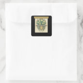 Glitsmeubelen wandbekleding vierkante sticker (Tas)