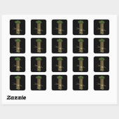 Glitsmeubeltower-boomtower Vierkante Sticker (Vel)