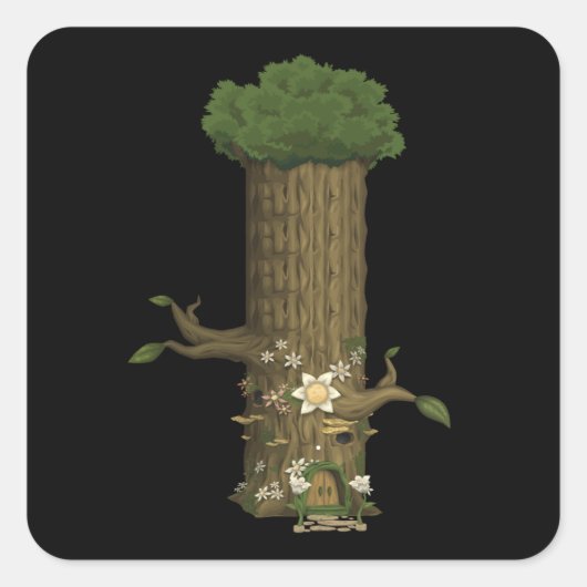 Glitsmeubeltower-boomtower Vierkante Sticker (Voorkant)