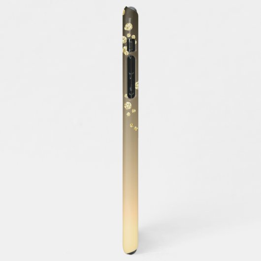 Glitsmonogram voor de goudmakreel iPhone hoesje (Linkerkant)