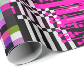 Glitsretro VHS scherm met flikkers en gebroken Cadeaupapier (Rol Hoek)