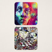 Glitsvisie Vierkante Visitekaartjes (Voorkant /achterkant)