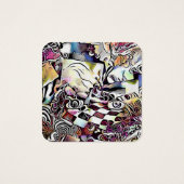 Glitsvisie Vierkante Visitekaartjes (Achterkant)